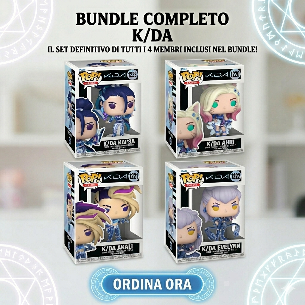 kda: funko pop - bundle 4 personaggi