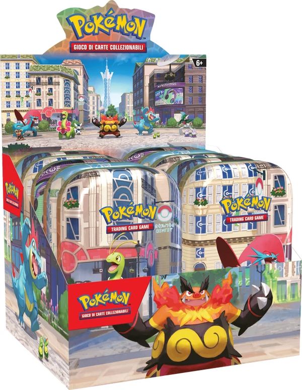 pokemon - collezione luminopoli - box sigillato 10 mini tin (ita)