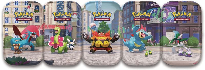 pokemon - collezione luminopoli - serie completa 5 mini tin da collezione (ita)
