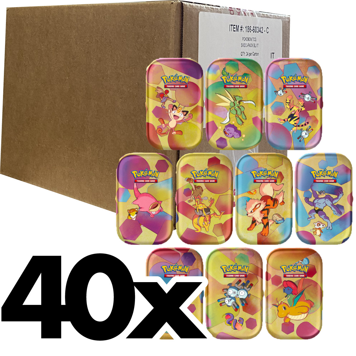 pokemon gcc - scarlatto e violetto 151 - case sigillato 40x mini tin da collezione (ita) - pk62314