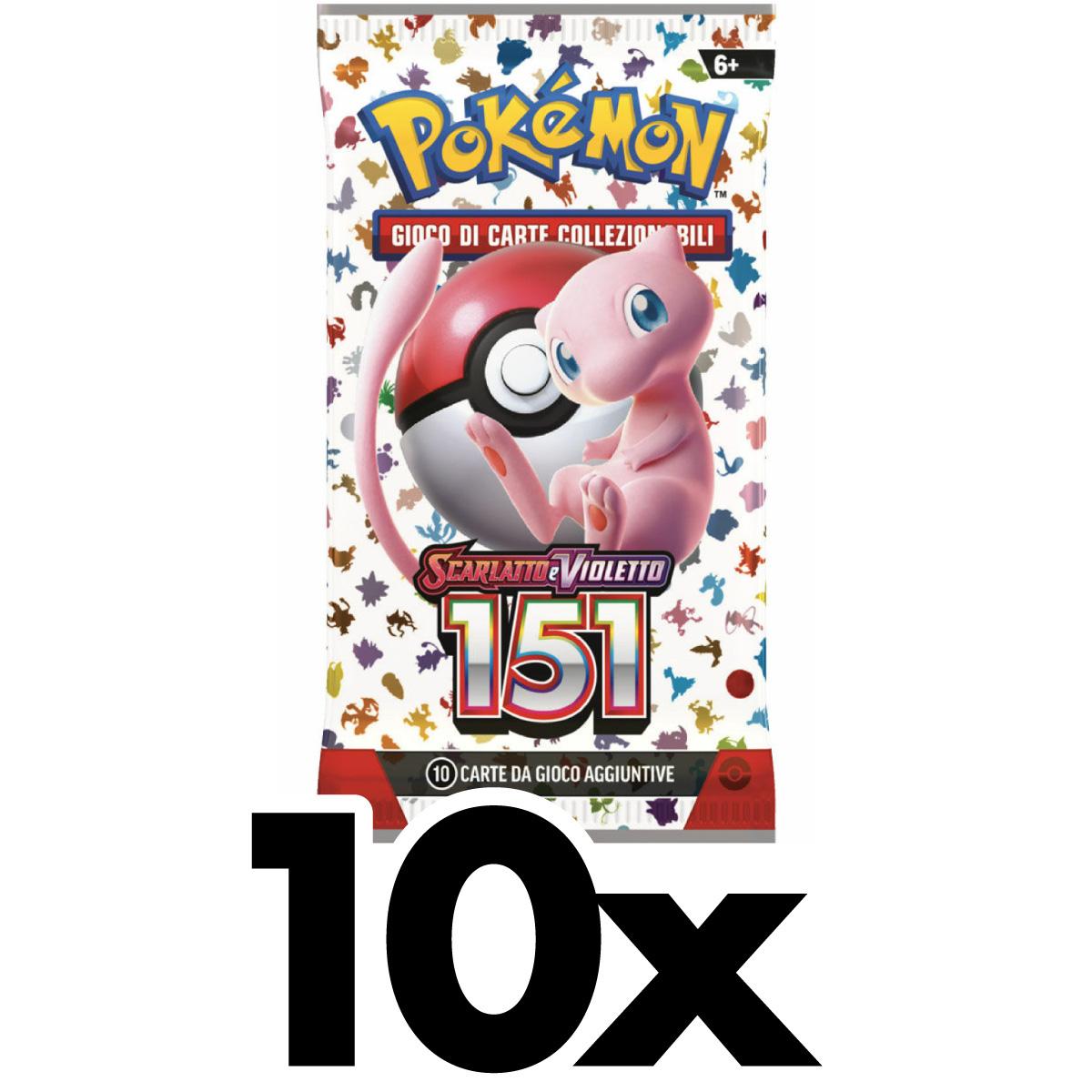 pokemon gcc - scarlatto e violetto 151 - 10x busta singola 10 carte (ita) - pk60320