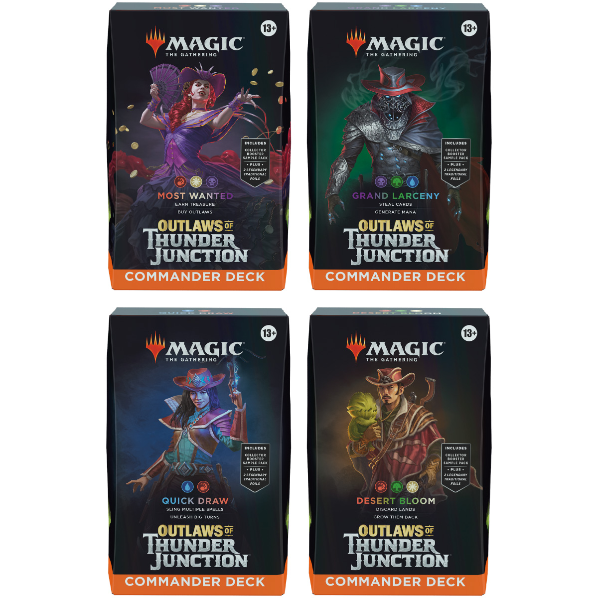 magic the gathering - outlaws of thunder junction- 4 mazzi commander (eng)