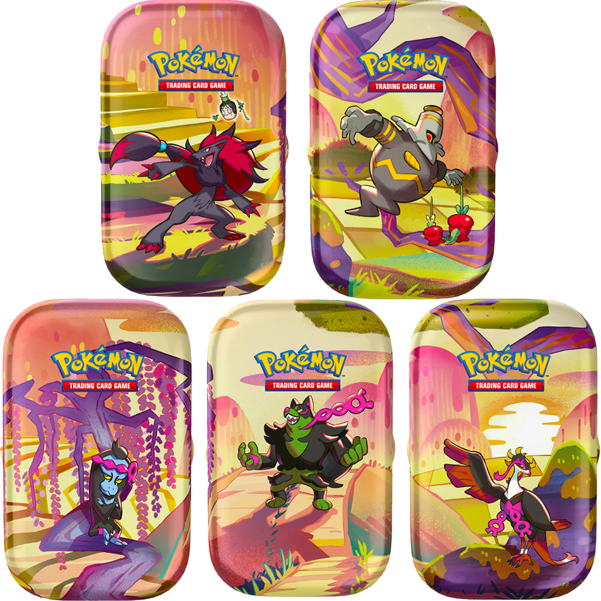 pokemon scarlatto e violetto segreto fiabesco - collezione completa 5 mini tin da collezione (ita)