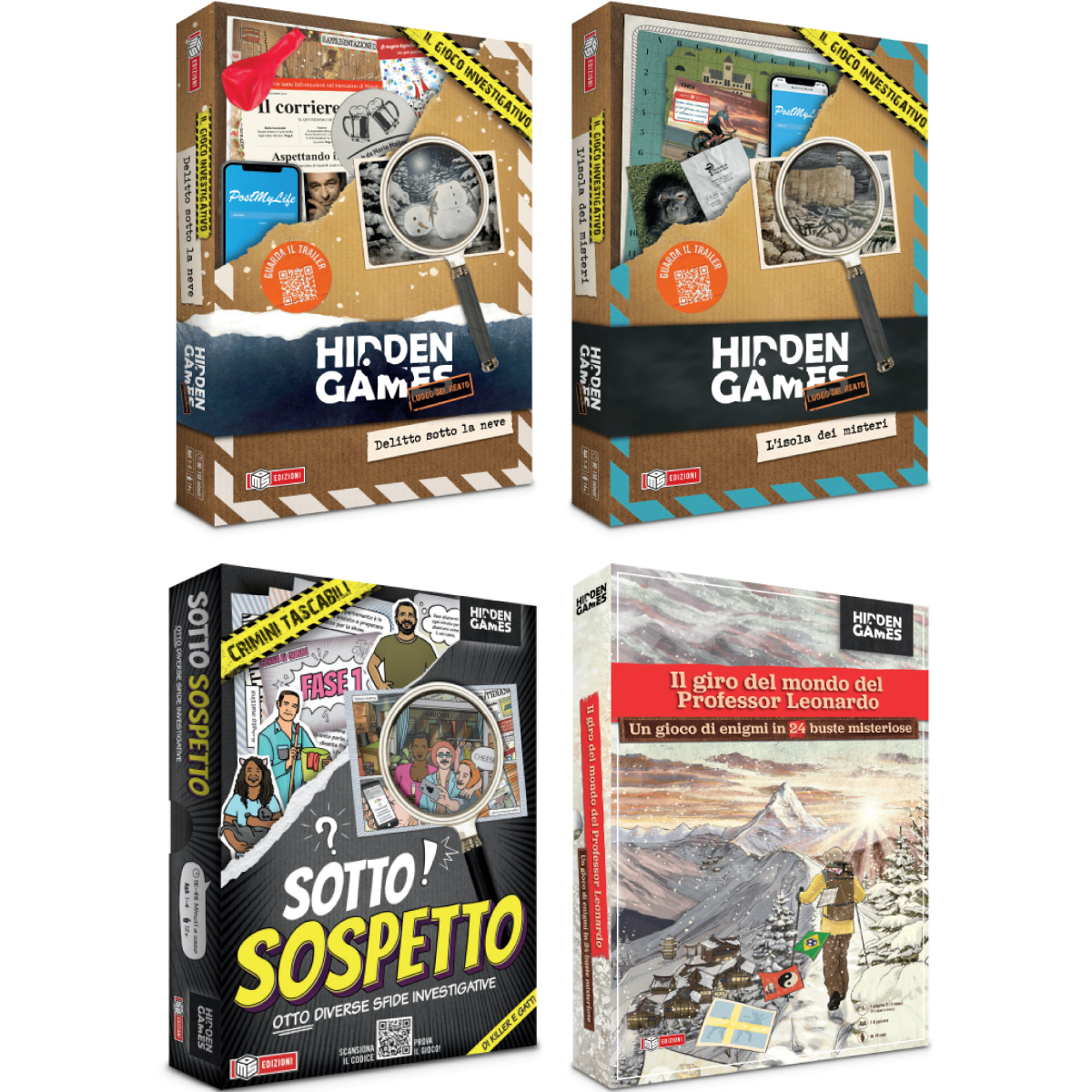 hidden games season bundle fine anno 2024 - sotto sospetto (otto sfide investigative), delitto sotto la neve, l'isola dei misteri, il giro del mondo del professor leonardo