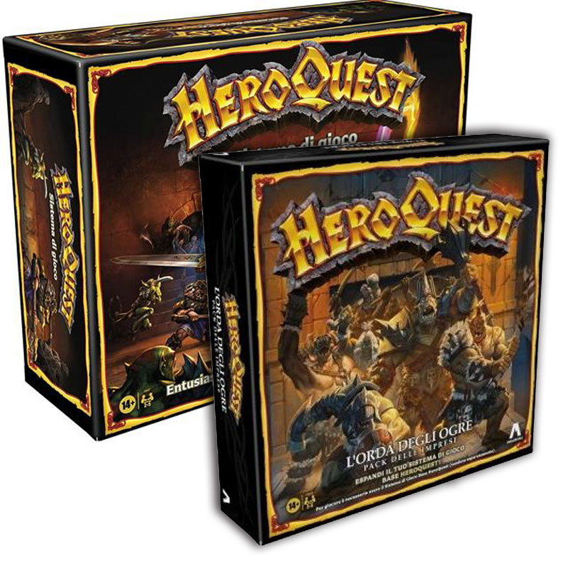 heroquest - bundle gioco base + esp. l'orda degli ogre