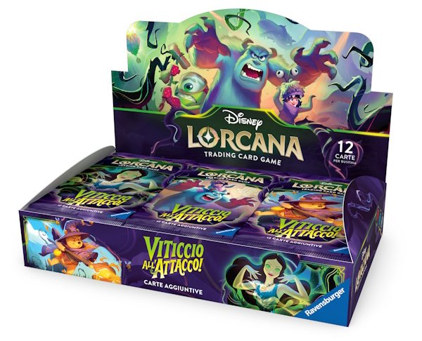 lorcana - viticcio all'attacco - bundle 24 bustine (ita)