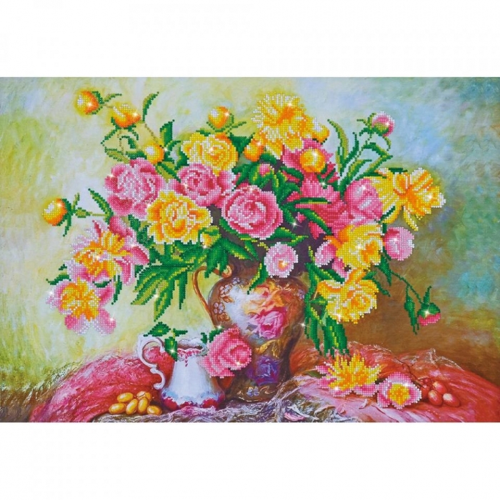 Diamond Dotz DD12-022 Vase Orange – Diamond Painting Set, 52x52 Cm, Malen Mit Diamanten