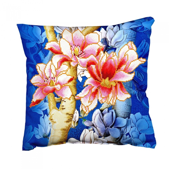 ideale come decorazione per casa e regalo 45 x 45 cm Cuscino con libellula scintillante e dipinto a diamante Diamond Dotz DD16-001 