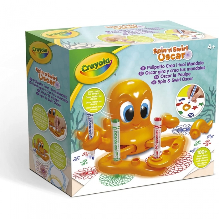 CRAYOLA Spin'n'swirl Oscar Polipetto Crea Tuoi Mandala Dadi e