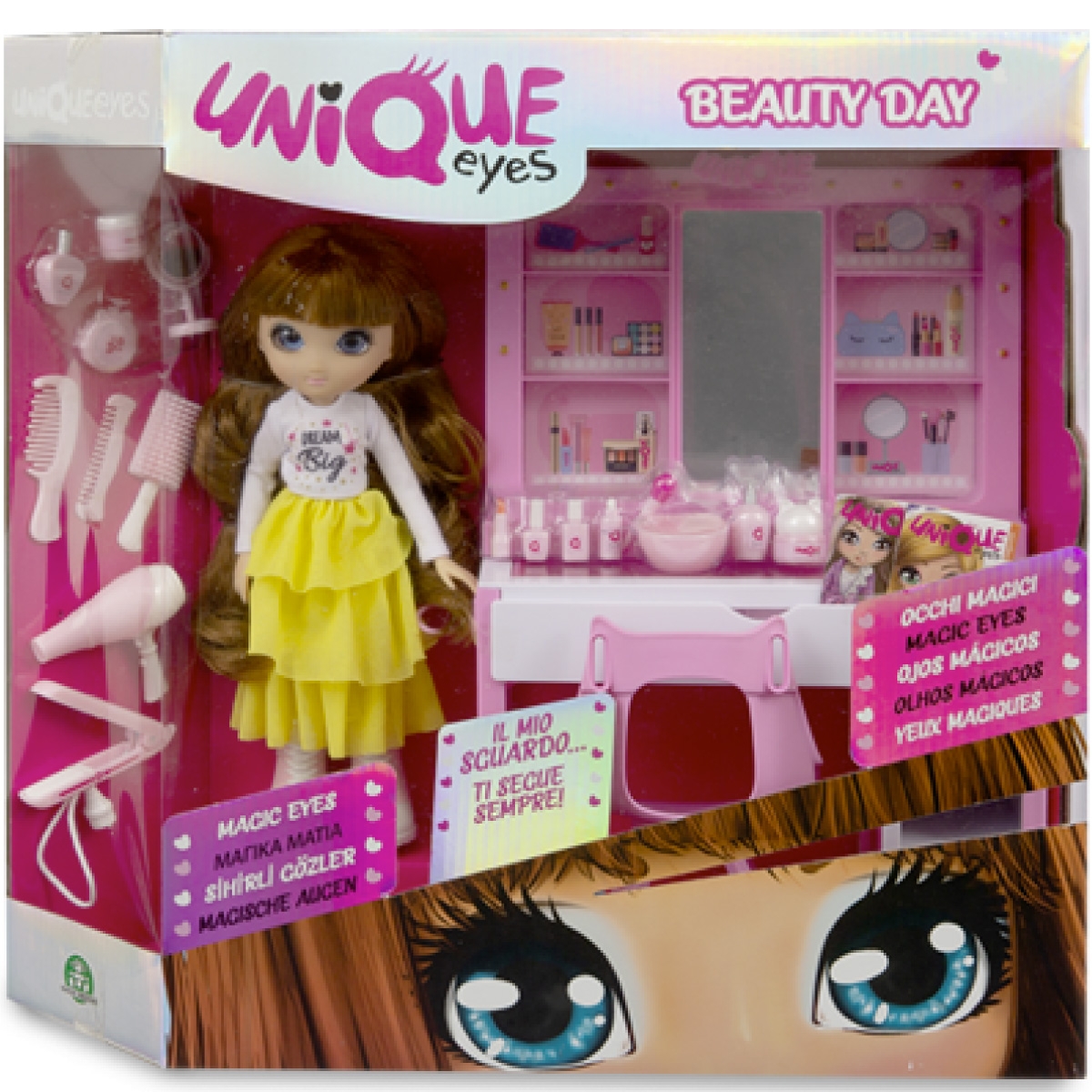 Unique eyes - bambola articolata 25cm, con occhi grandi magici e