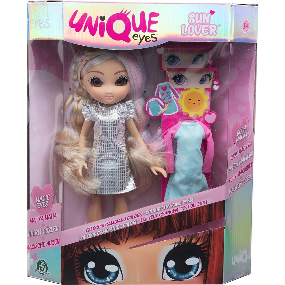 GIOCHI PREZIOSI ITALIA Unique Eyes Gran Gala - Bambola 25 Cm Con Occhi Che Seguono Lo Sguardo