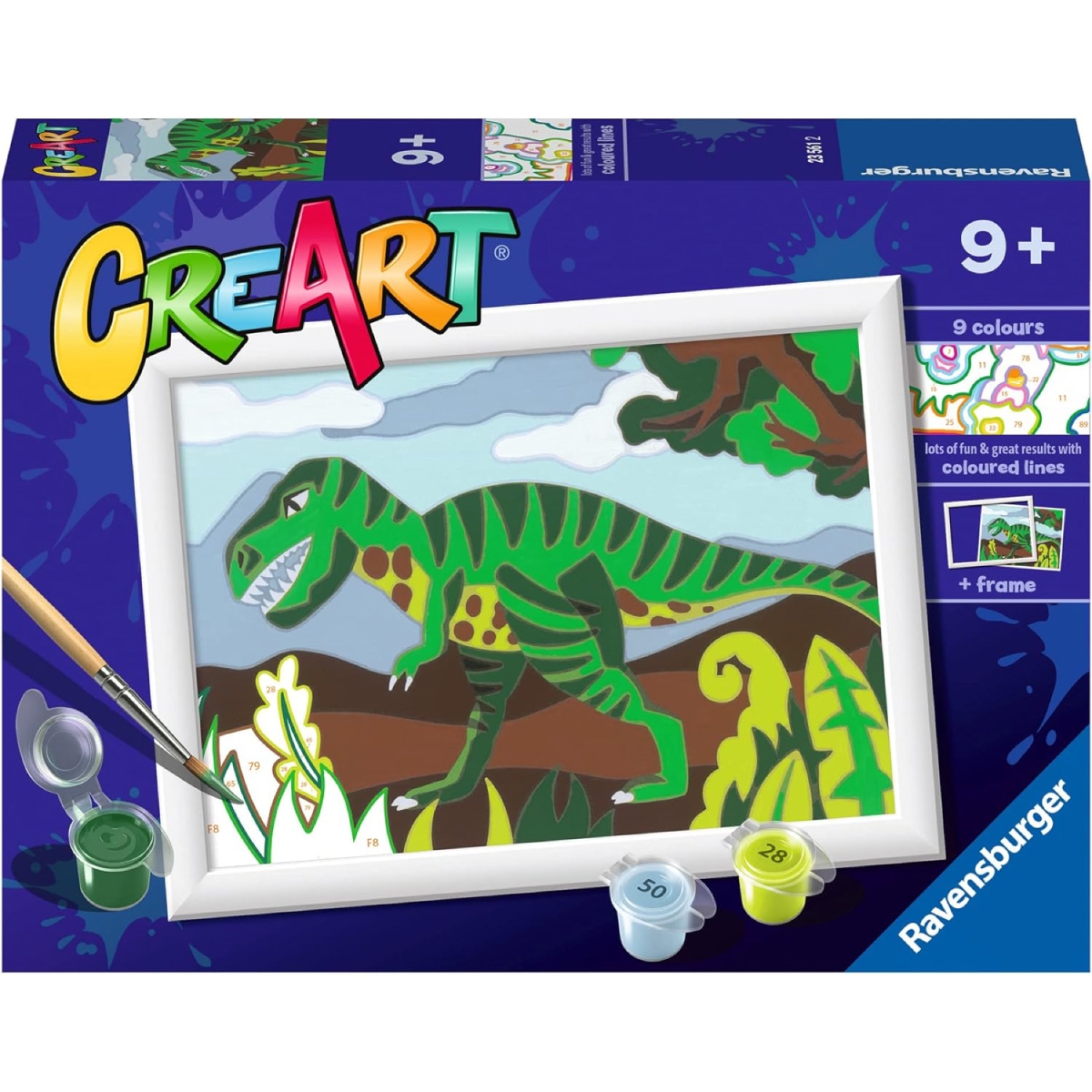 Ravensburger CreArt Serie Zodiaco - Kit Dipingere Con I Numeri 'Vergine' Per Adulti E Ragazzi 12+, Con Colori Fluorescenti