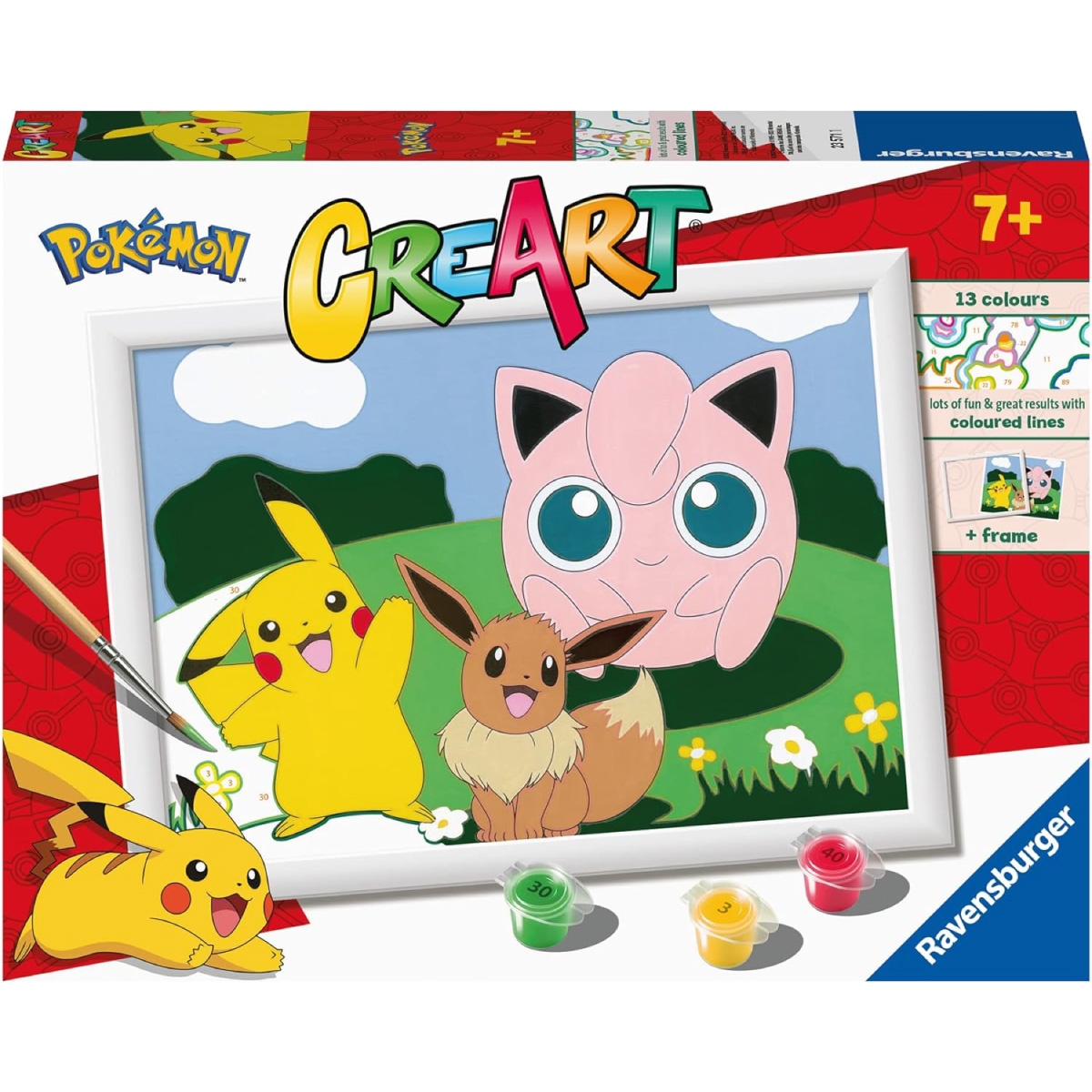 Ravensburger CreArt Serie D: Amici Nella Cesta Dipingere Con I Numeri Kit Pittura Bambini Tema Animali Cornice Inclusa Gioco Educativo Per Bambini Da Anni 23943 P 416516