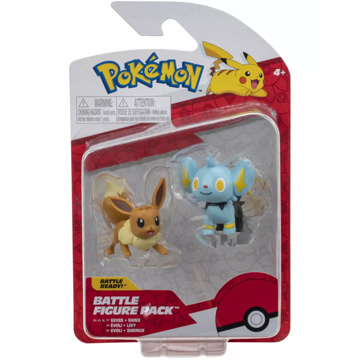 Pokemon Action Figure Box 3 Mini - Eevee, Espeon E Snom - 5 E 7,5 Cm - Battle Figure Pack Ufficiale Jazwares