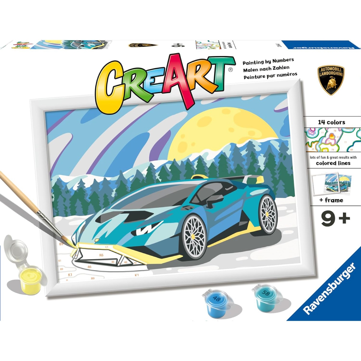 Ravensburger CreArt Serie D: Bradipo Pigro Dipingere Con I Kit Pittura Bambini Tema Animali Cornice Inclusa Gioco Educativo Per Bambini Da Anni 23567 P 416517