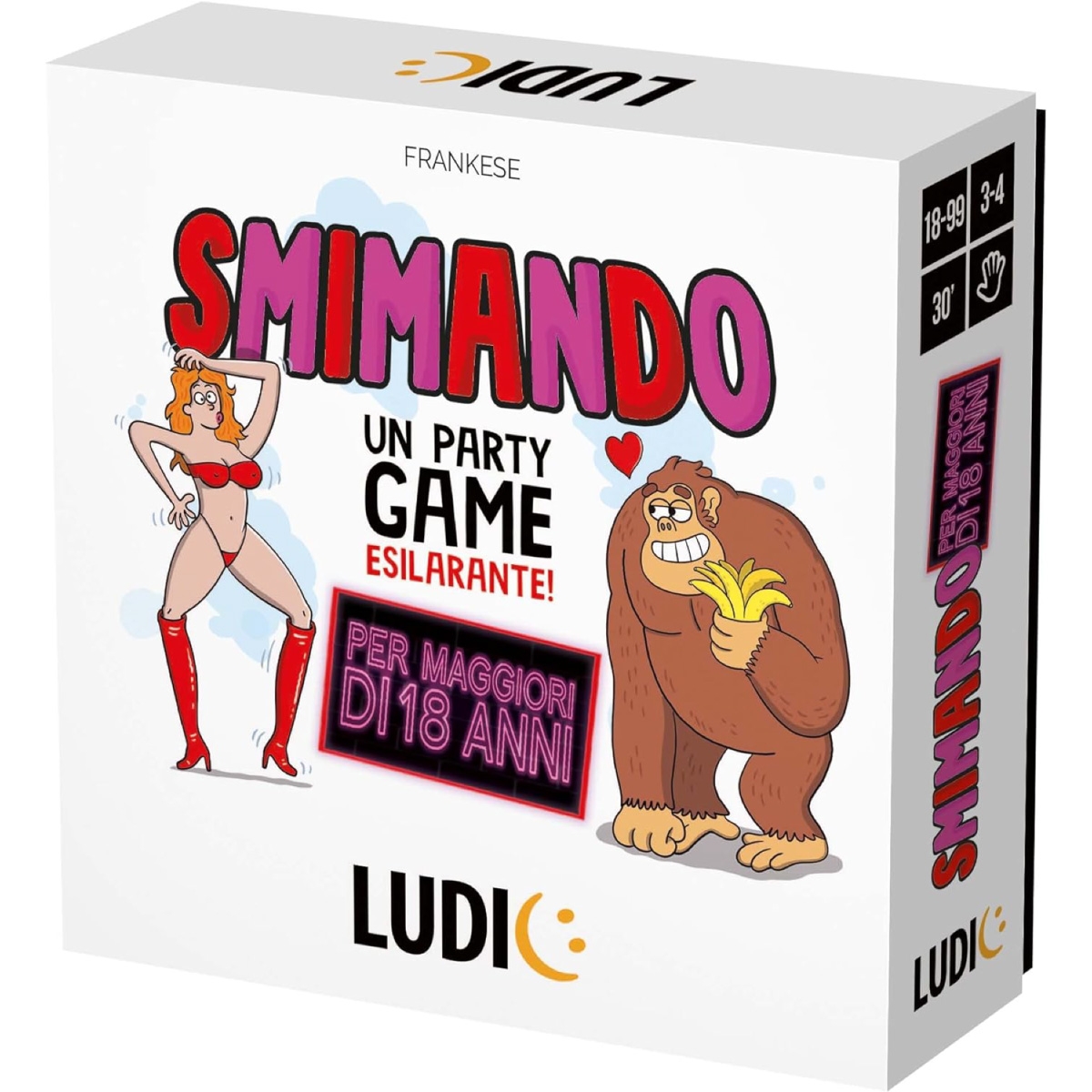Ludic Smimando - Party Game Esilarante Per 3-4 Giocatori, Gioco Da Tavolo Per Famiglie, Made In Italy