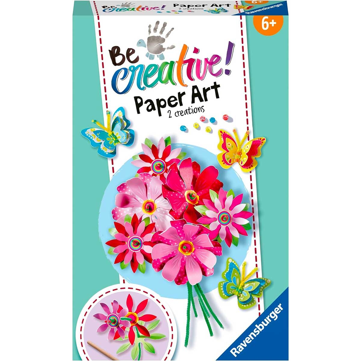 RAVENSBURGER Be Creative! Paper Art Fiori E Farfalle Dadi e