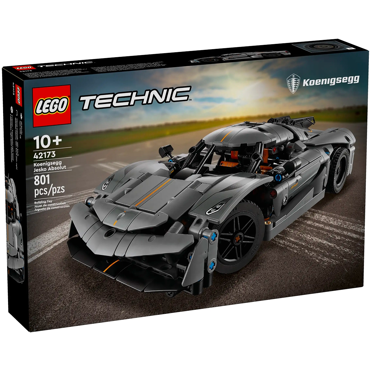 LEGO 42173 Hypercar Koenigsegg Jesko Absolut Grigia Dadi e