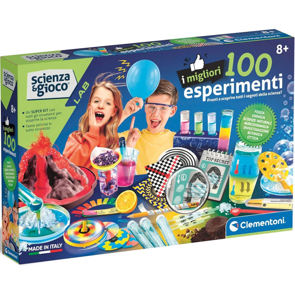 CLEMENTONI Scienza E Gioco Lab I Migliori 100 Esperimenti Dadi