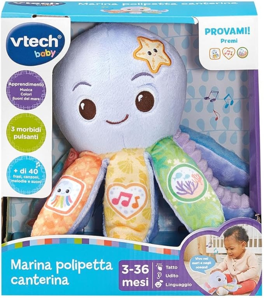 VTech Marina Polipette Canterine Peluche Interactif Avec 18 Chansons