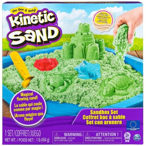 kinetic sand - playset castelli di sabbia con vaschetta