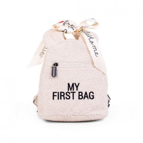 CHILDHOME Zainetto My First Bag - Teddy Panna - 20 X 8 X 24 Cm | Dadi e  Mattoncini