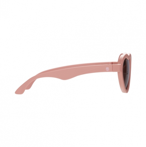 occhiali da sole original hearts - soft pink - lenti ambra - 100% protezione uva e uvb 3-5 anni