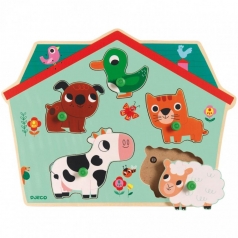 ouaf woof - puzzle sonoro in legno