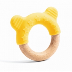 baby chew - anello massaggiagengive in legno e silicone