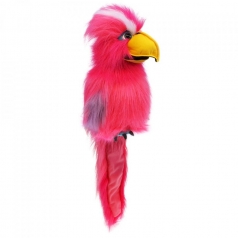 marionetta peluche uccello cacatua rosa