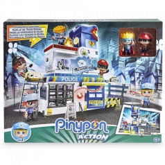 pinypon action - stazione di polizia con 2 personaggi