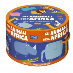 gli animali dell'africa- libro e puzzle gigante