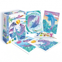 aquarellum delfini - 2 disegni e 3 colori