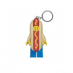 lgl-ke119 - uomo hot dog- portachiavi con torcia led