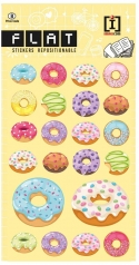 flat - donuts - adesivi con glitter