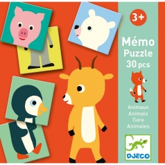 memo puzzle animali