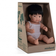 bebe asiatico maschio - bambola 38cm