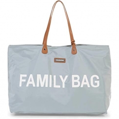 family bag - borsa weekend 55x18x40 cm - grigio chiaro