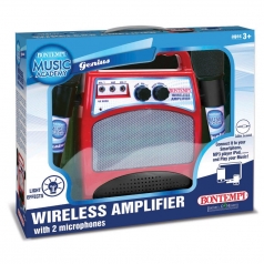 amplificatore wireless con 2 microfoni