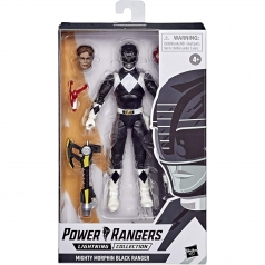 power rangers - mighty morphin black ranger - personaggio 20cm