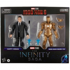 marvel legends - infinity war - happy hogan e iron man mark xxi