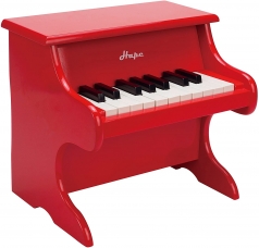 pianoforte rosso in legno