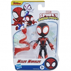 marvel spidey e i suoi fantastici amici - miles morales spiderman 10cm