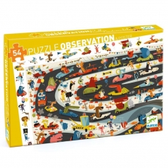 rally car - observation puzzle 54 pezzi
