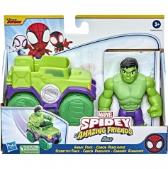 marvel spidey e i suoi fantastici amici - hulk con smash truck (personaggio 12cm)