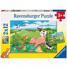 cuccioli di campagna - puzzle 2x12 pezzi