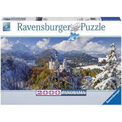 castello neuschwanstein panorama - puzzle 2000 pezzi