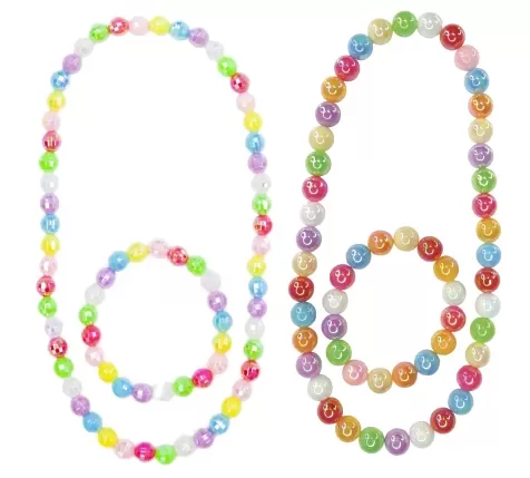 collana e braccialetto perle arcobaleno