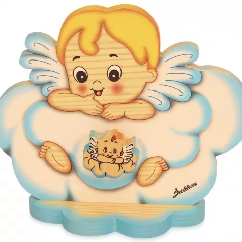 carillon piccolo angelo azzurro nuvola con base