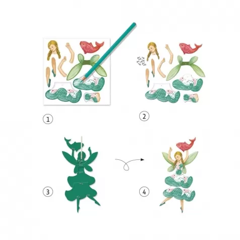 pupazzi da colorare e animare - 6 fate: 3